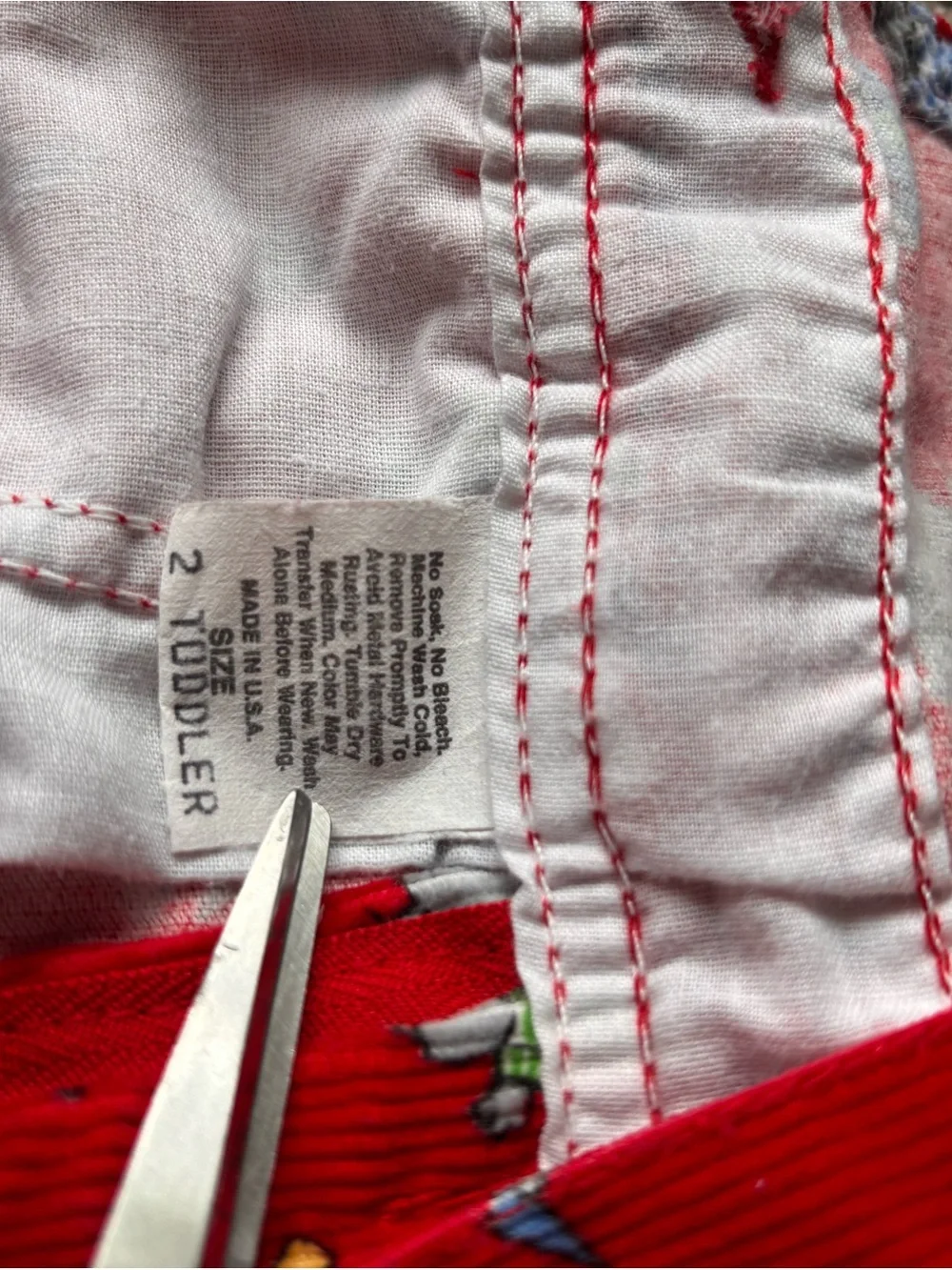 Vintage Oshkosh B’gosh Red Kids' Corduroy Overalls with Playful Animal Print